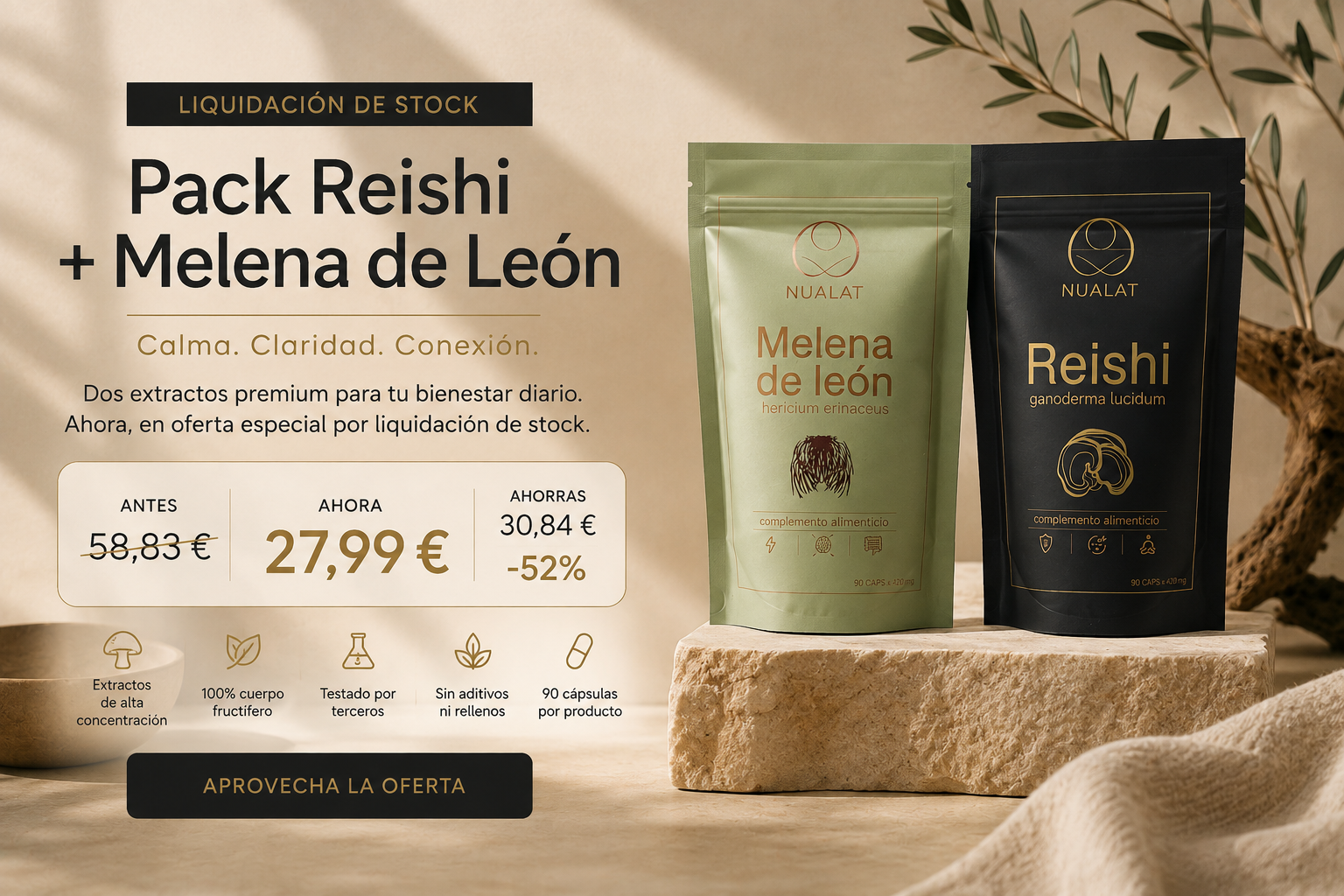 Pack Ahorro Reishi y Melena de León